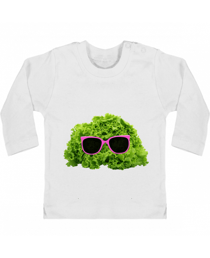 Camiseta Bebé Manga Larga con Botones  Mr Salad manches longues du designer Florent Bodart
