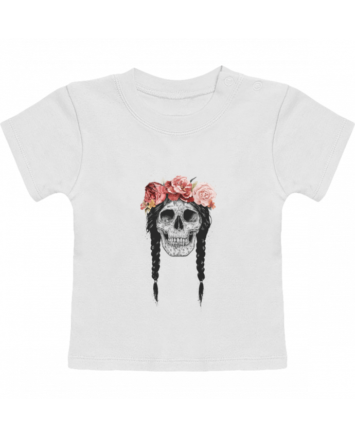 T-Shirt Baby Short Sleeve Festival Skull manches courtes du designer Balàzs Solti