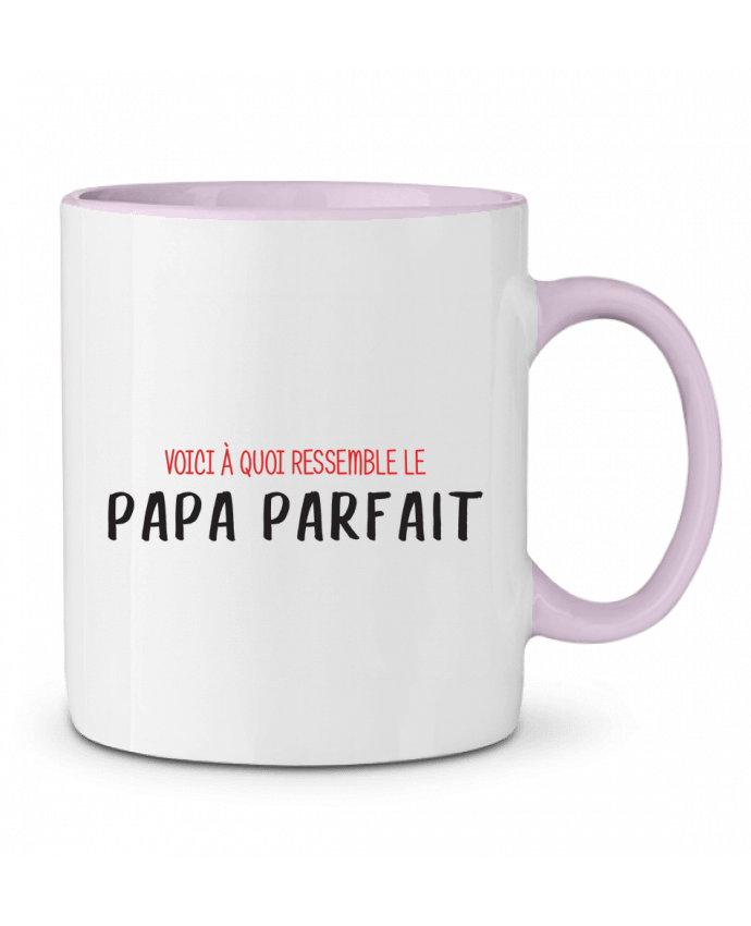 Mug bicolore Voici le papa parfait tunetoo