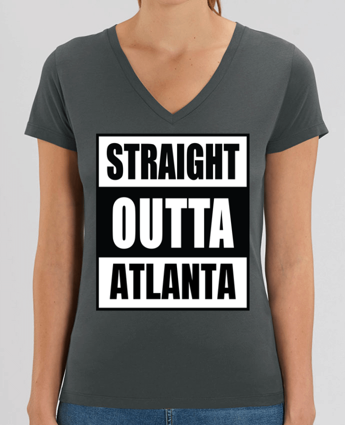 Tee-shirt femme Straight outta Atlanta Par  Cheerocki