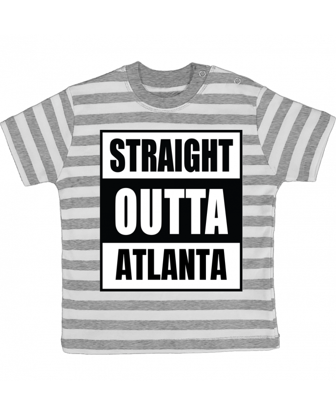 Tee-shirt bébé à rayures Straight outta Atlanta par Cheerocki