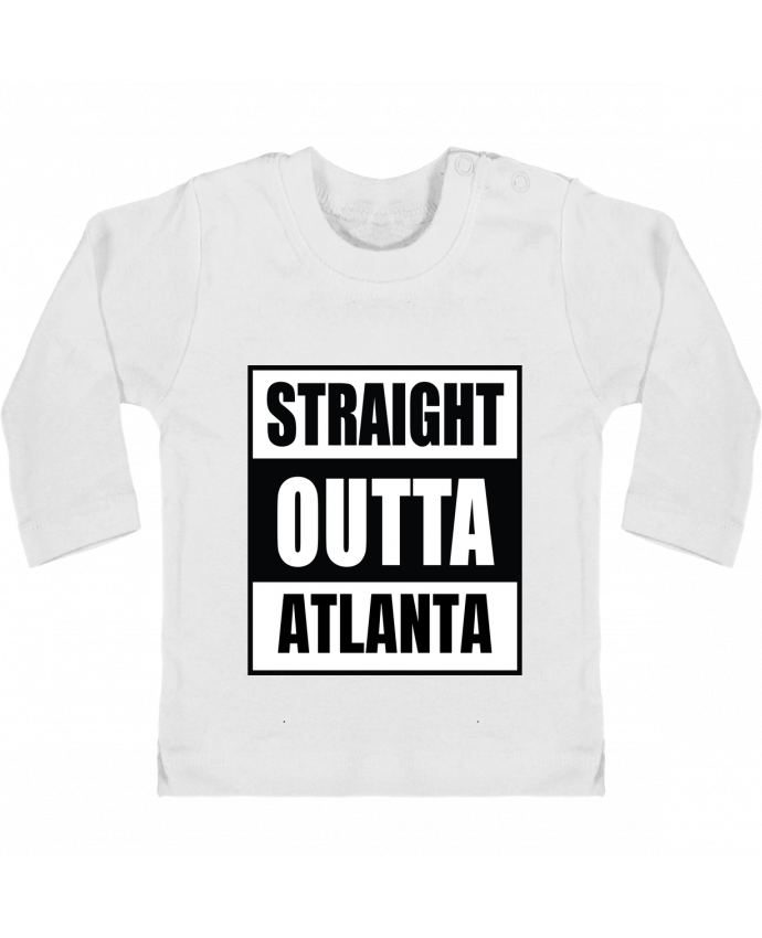 T-shirt bébé Straight outta Atlanta manches longues du designer Cheerocki