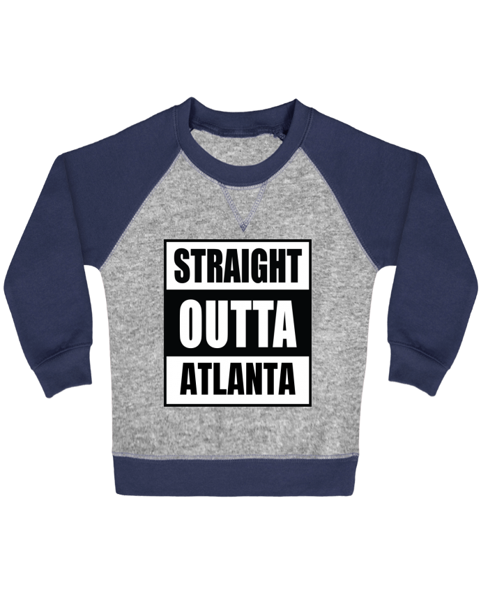 Sweat bébé manches contrastée Straight outta Atlanta par Cheerocki