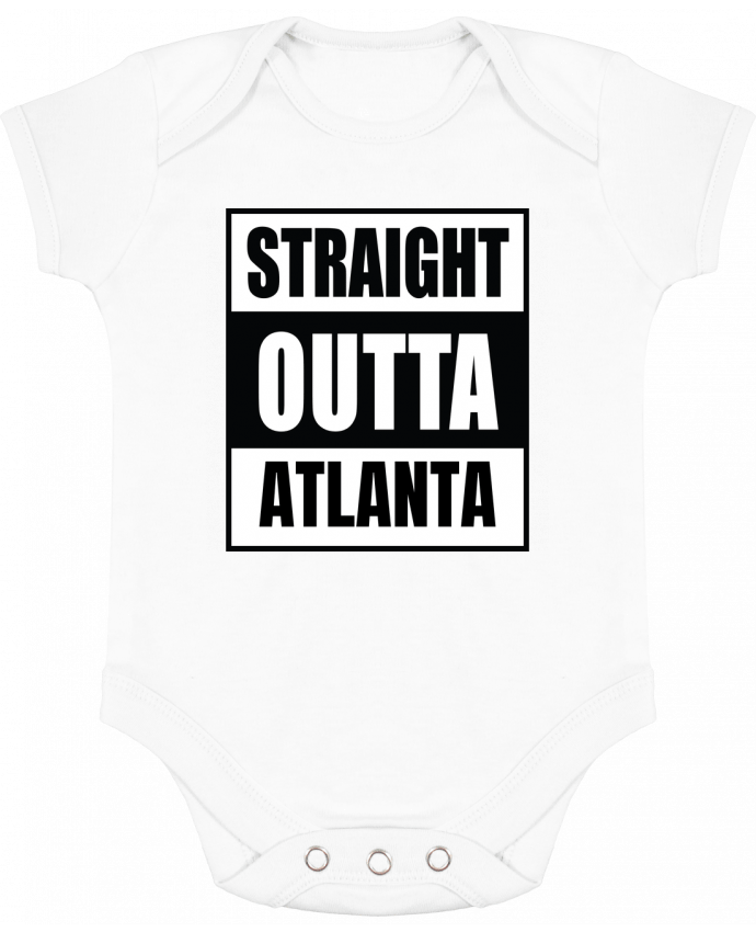 Body bébé manches contrastées Straight outta Atlanta par Cheerocki