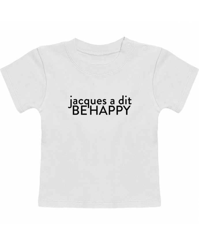 Camiseta Bebé Manga Corta Be Happy manches courtes du designer tunetoo