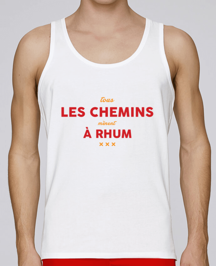 Débardeur homme Tous les chemins mènent à rhum - Apéro par tunetoo 100% coton bio