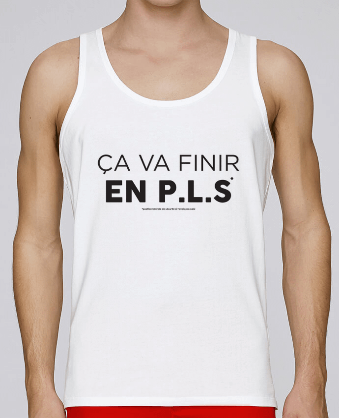 Camiseta de tirantes algodón orgánico hombre Stanley Runs ça va finir en PLS - Apéro por tunetoo 100% coton bio