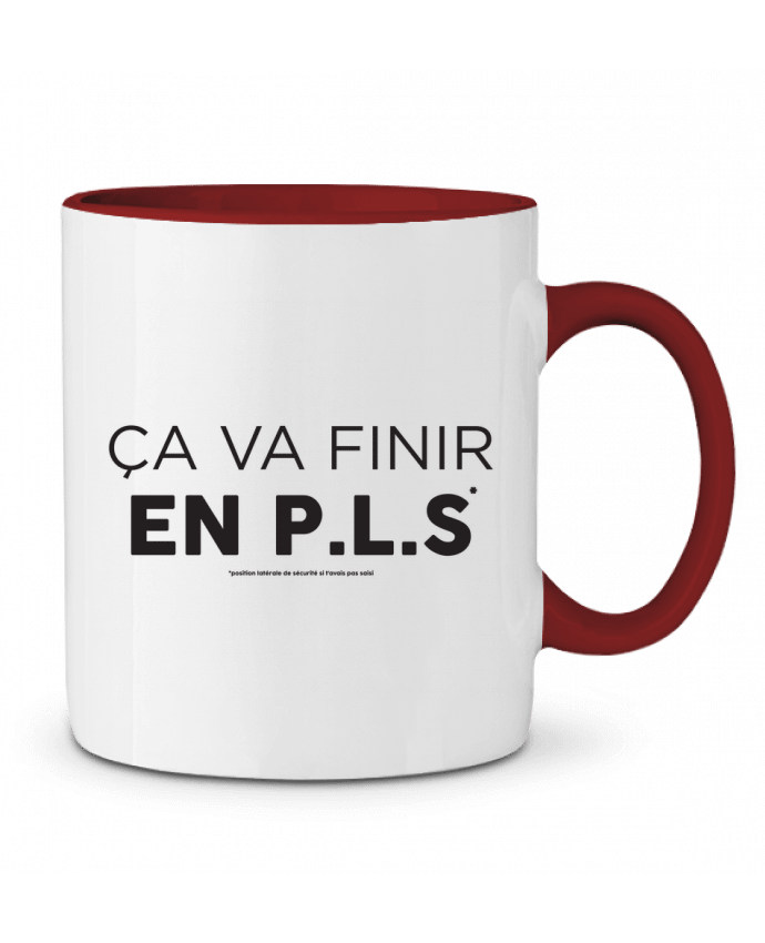 Taza Cerámica Bicolor ça va finir en PLS - Apéro tunetoo