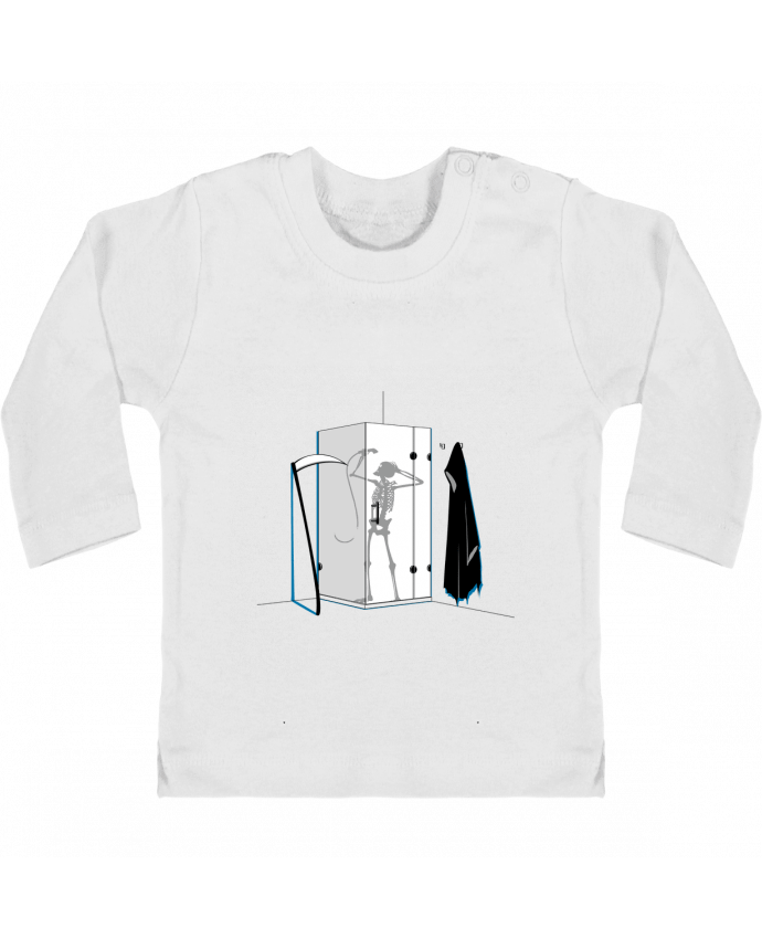 Camiseta Bebé Manga Larga con Botones  Shower Time manches longues du designer flyingmouse365