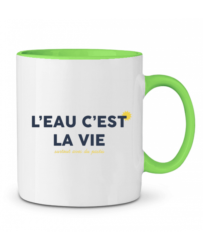 Mug bicolore L'eau c'est la vie - Apéro tunetoo