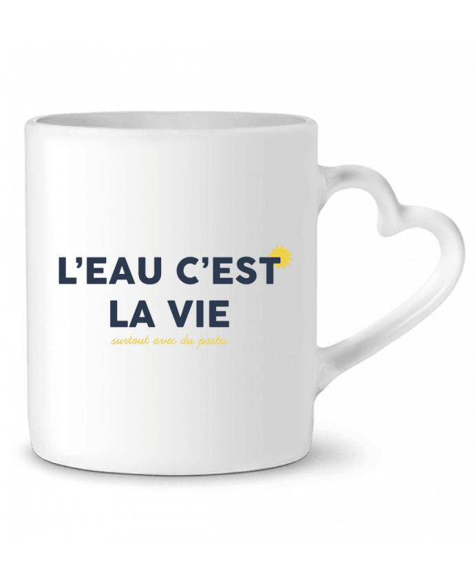 Mug coeur L'eau c'est la vie - Apéro par tunetoo