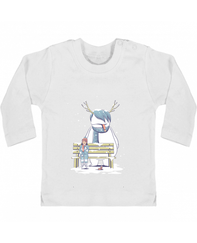 Baby T-shirt with press-studs long sleeve Yummy manches longues du designer flyingmouse365