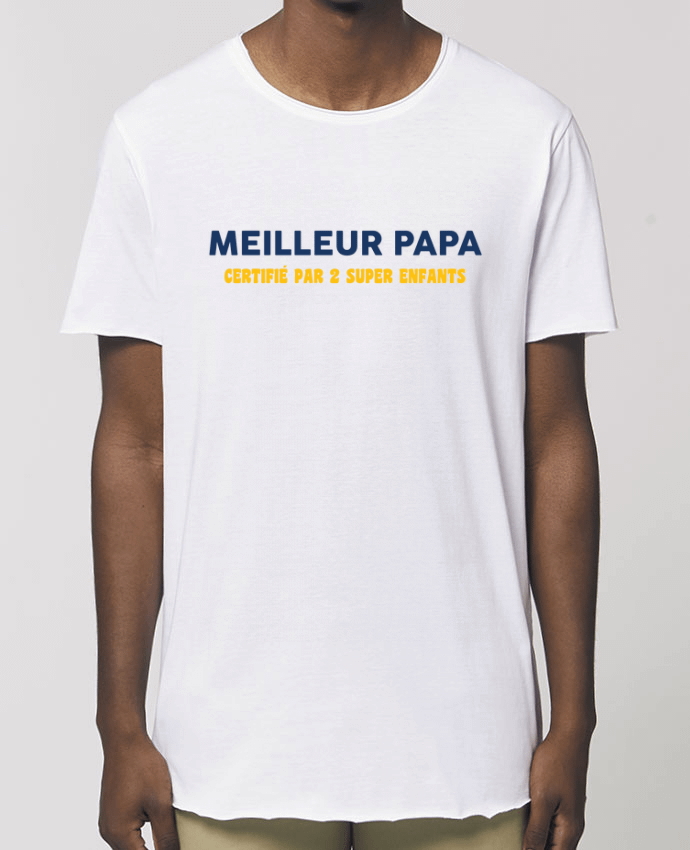 Tee-shirt Homme Meilleur papa certifié par 2 enfants Par  tunetoo