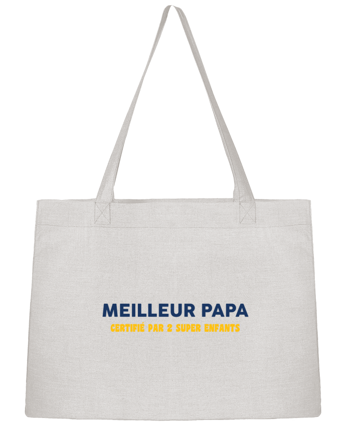 Sac Shopping Meilleur papa certifié par 2 enfants par tunetoo