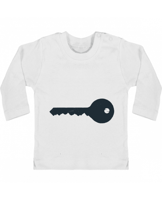 Baby T-shirt with press-studs long sleeve Key of the mountain manches longues du designer Florent Bodart
