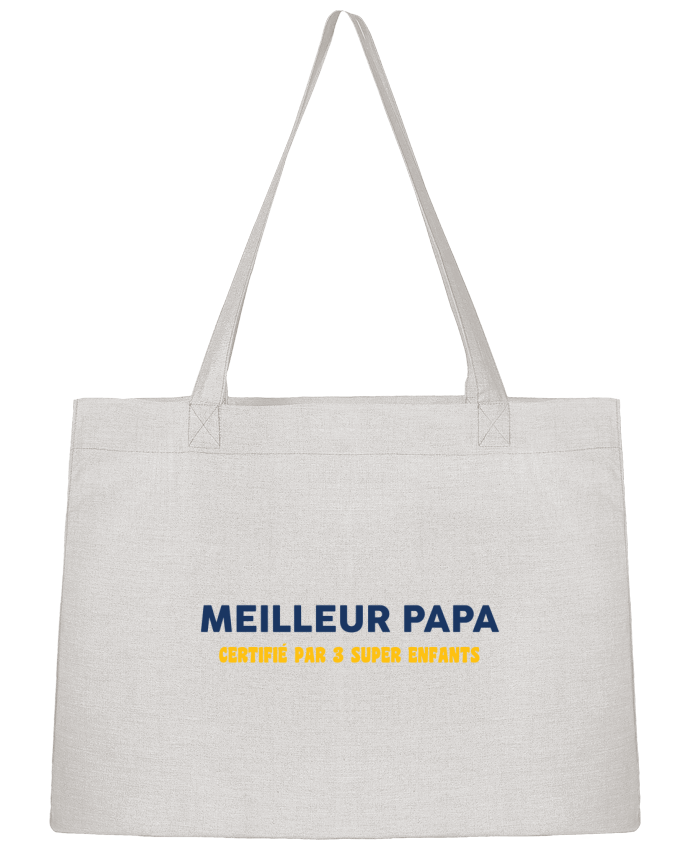 Sac Shopping Meilleur papa certifié par 3 enfants par tunetoo