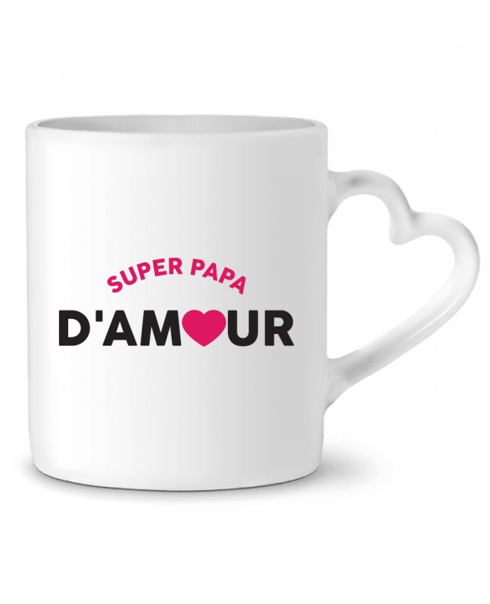 Mug coeur Super papa d'amour par tunetoo