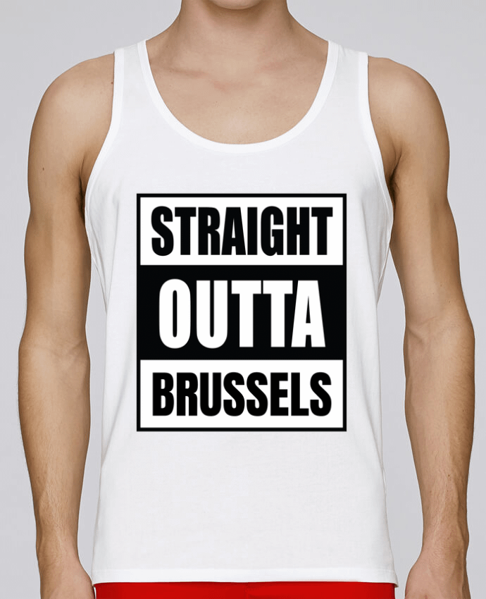 Débardeur homme Straight outta Brussels par Cheerocki 100% coton bio