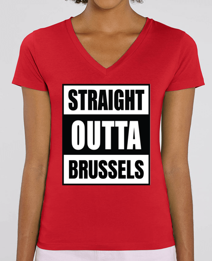 Tee-shirt femme Straight outta Brussels Par  Cheerocki