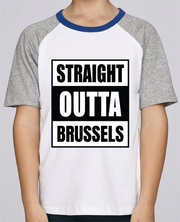T-shirt enfant Baseball Straight outta Brussels par Cheerocki