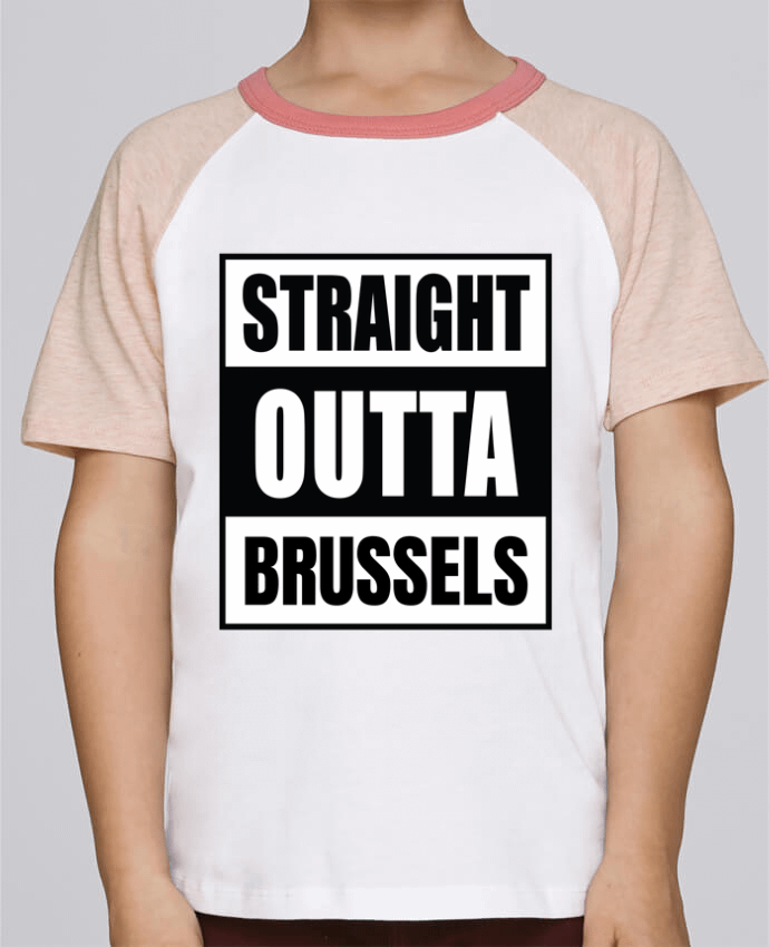 T-shirt enfant Baseball Straight outta Brussels par Cheerocki