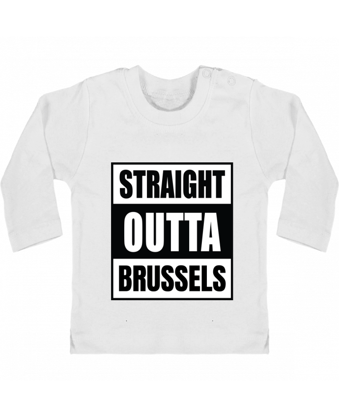 T-shirt bébé Straight outta Brussels manches longues du designer Cheerocki