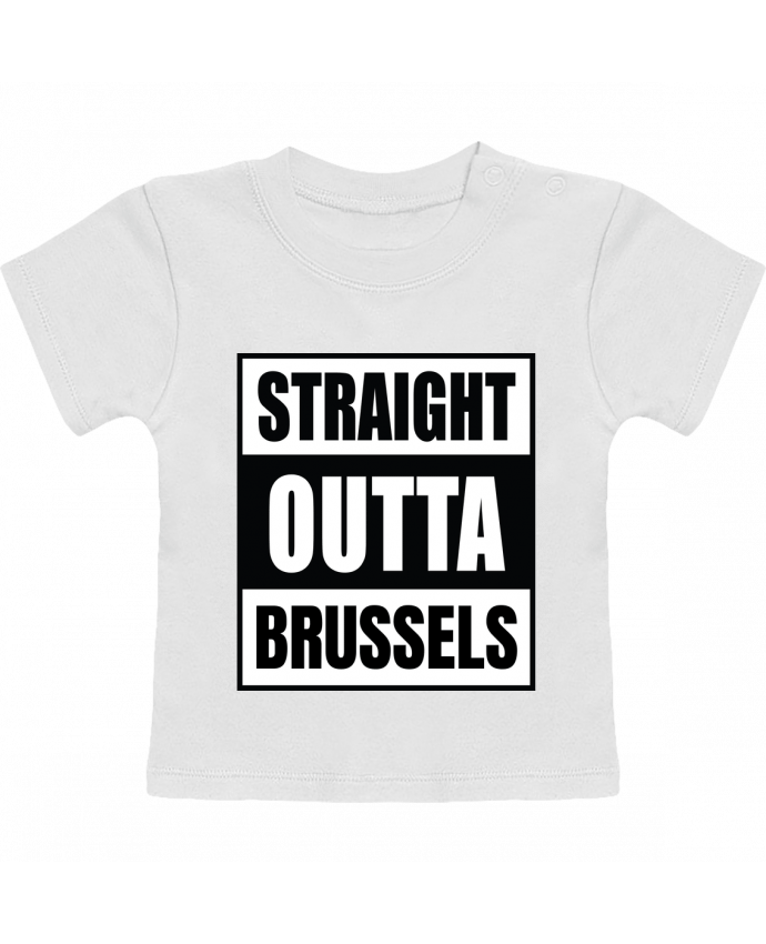 T-shirt bébé Straight outta Brussels manches courtes du designer Cheerocki