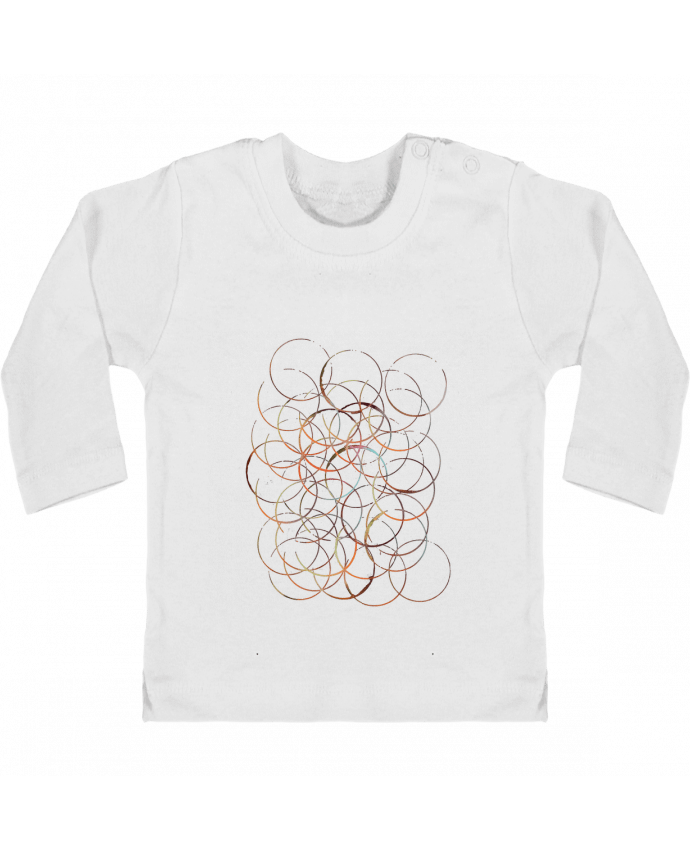 Camiseta Bebé Manga Larga con Botones  The burning circle manches longues du designer Florent Bodart