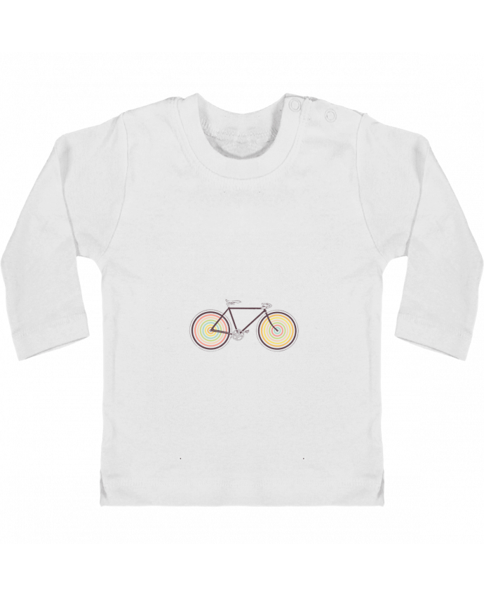 Camiseta Bebé Manga Larga con Botones  Velocolor manches longues du designer Florent Bodart