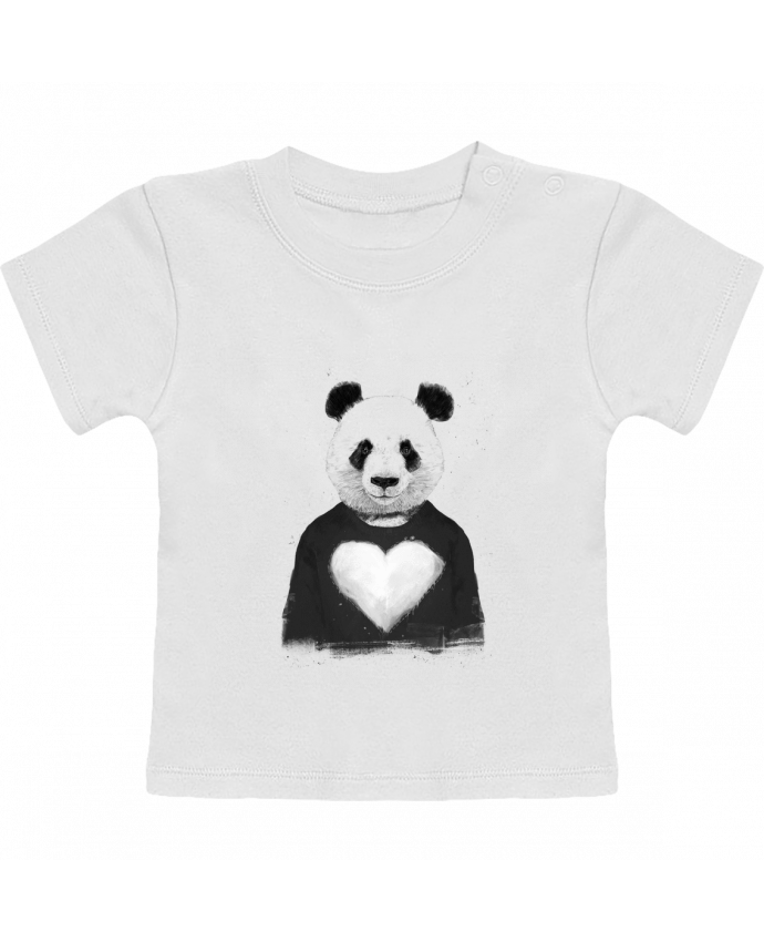 Camiseta Bebé Manga Corta lovely_panda manches courtes du designer Balàzs Solti