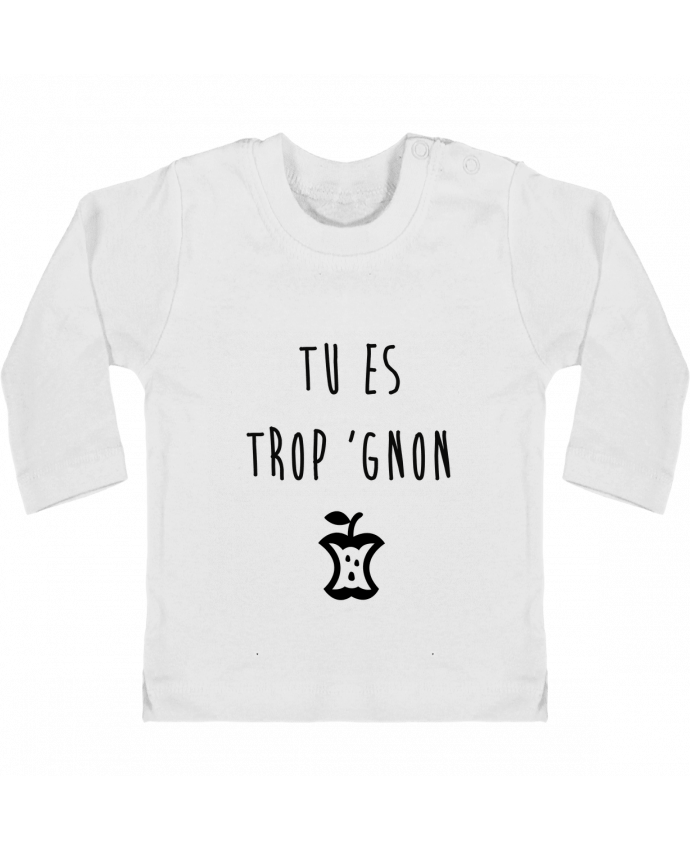 Baby T-shirt with press-studs long sleeve Trop'gnon manches longues du designer tunetoo