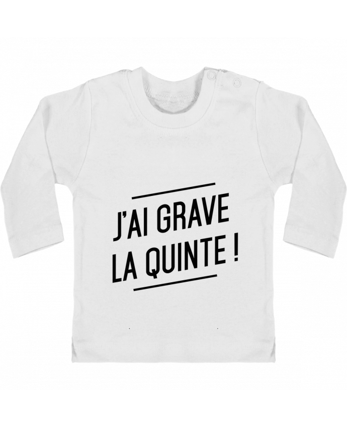 Baby T-shirt with press-studs long sleeve La quinte ! manches longues du designer tunetoo
