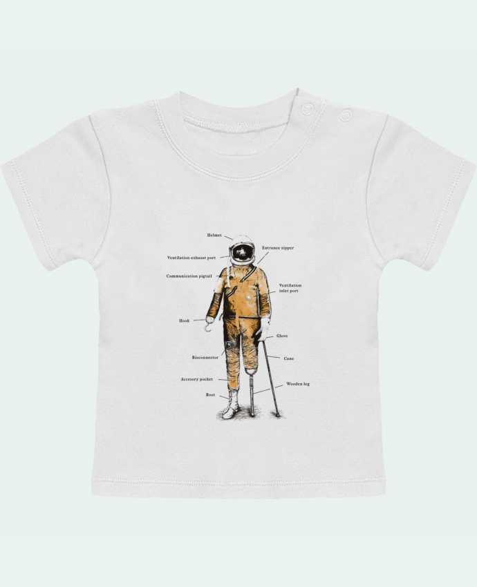 T-Shirt Baby Short Sleeve Astropirate with text manches courtes du designer Florent Bodart