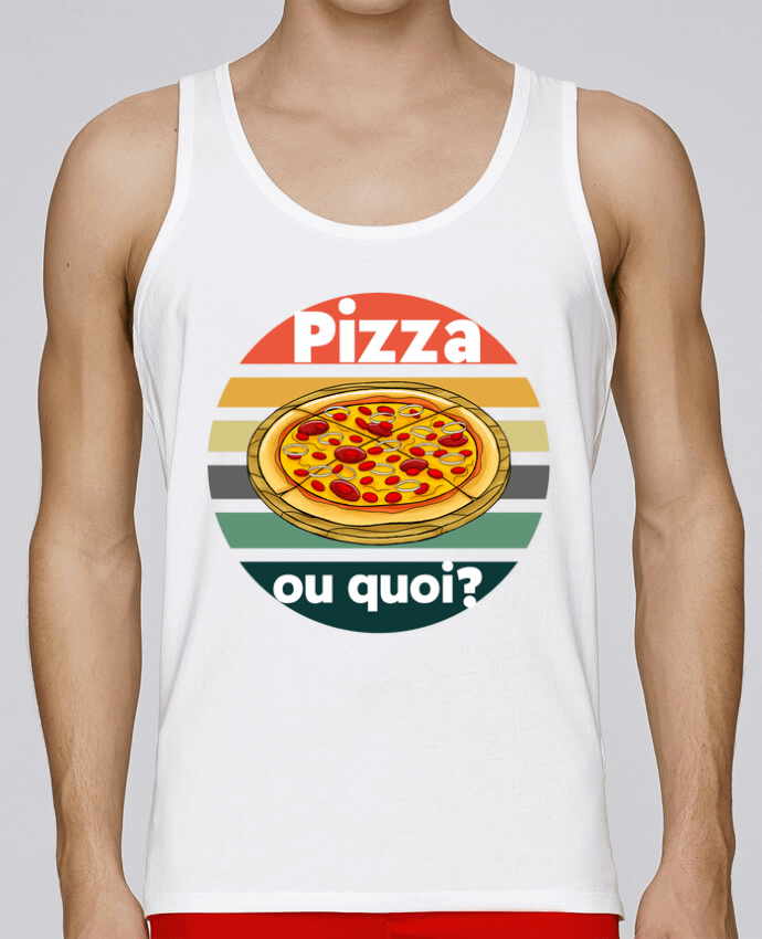 Débardeur homme Pizza ou quoi par Cheerocki 100% coton bio