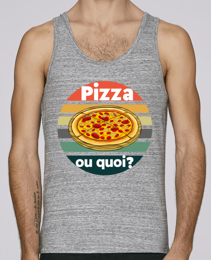 Débardeur homme Pizza ou quoi par Cheerocki 100% coton bio