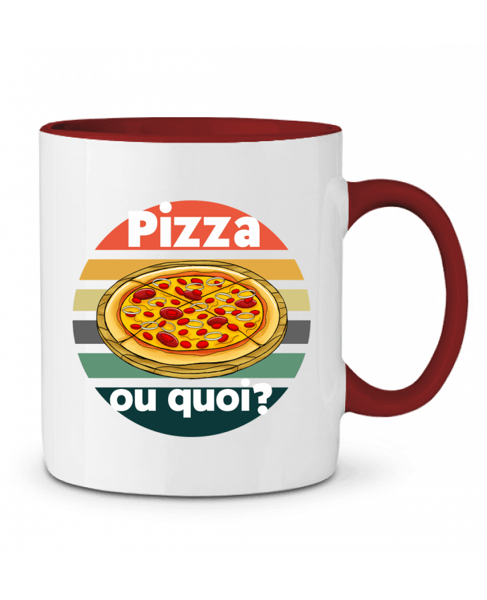 Mug bicolore Pizza ou quoi Cheerocki