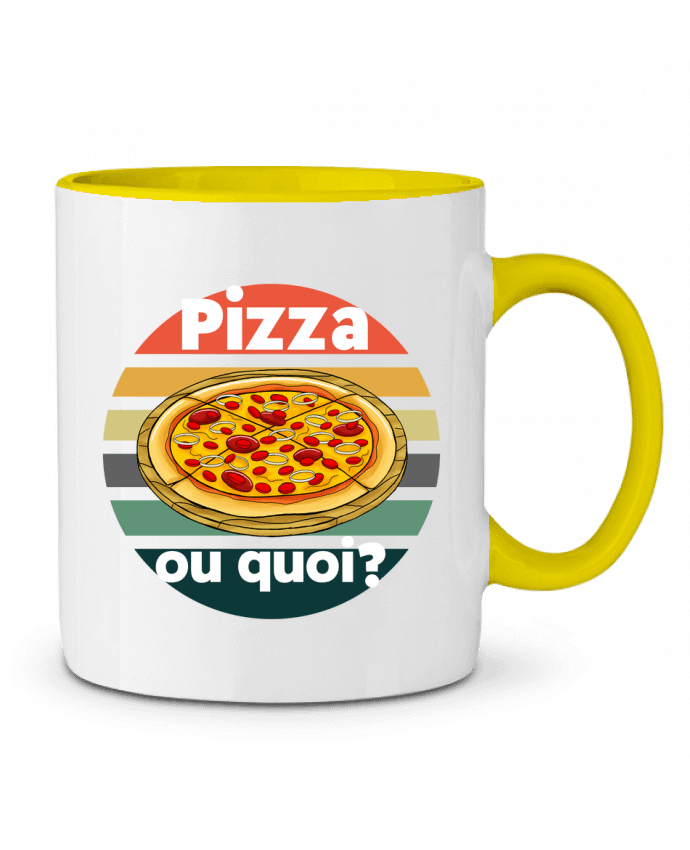 Mug bicolore Pizza ou quoi Cheerocki