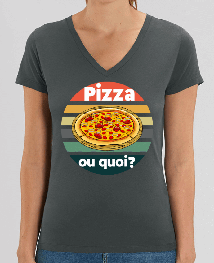 Tee-shirt femme Pizza ou quoi Par  Cheerocki