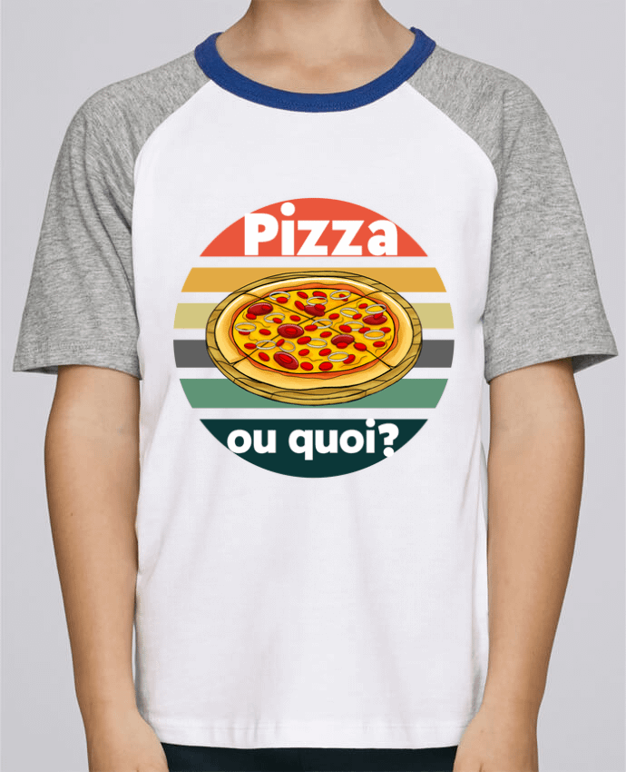 T-shirt enfant Baseball Pizza ou quoi par Cheerocki