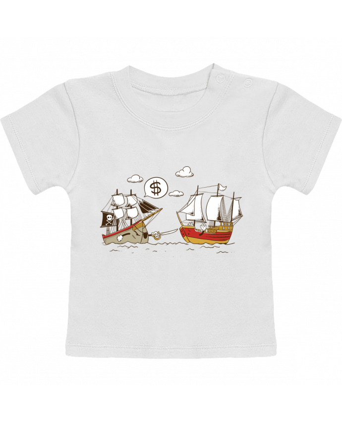 T-Shirt Baby Short Sleeve Pirate manches courtes du designer flyingmouse365