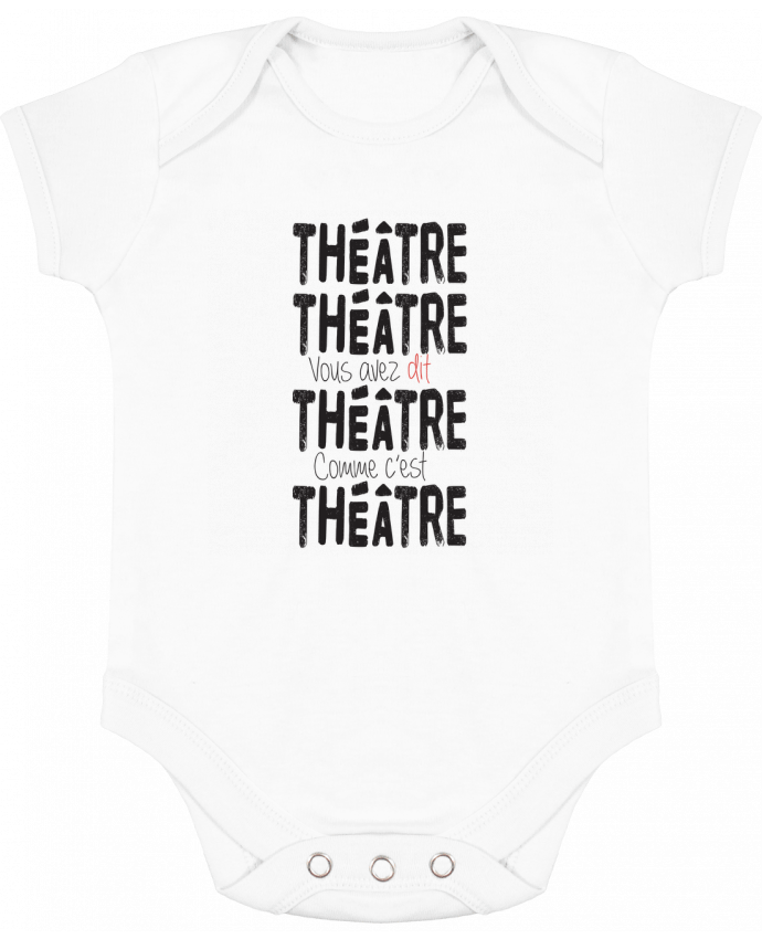 Body bébé manches contrastées Théâtre, Théâtre, vous avez dit Théâtre, comme c'est Théâtre par bert