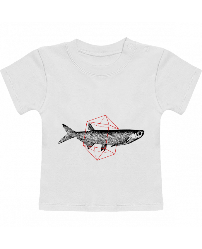 Camiseta Bebé Manga Corta Fish in geometrics manches courtes du designer Florent Bodart