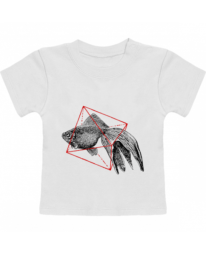 Camiseta Bebé Manga Corta Fish in geometrics II manches courtes du designer Florent Bodart
