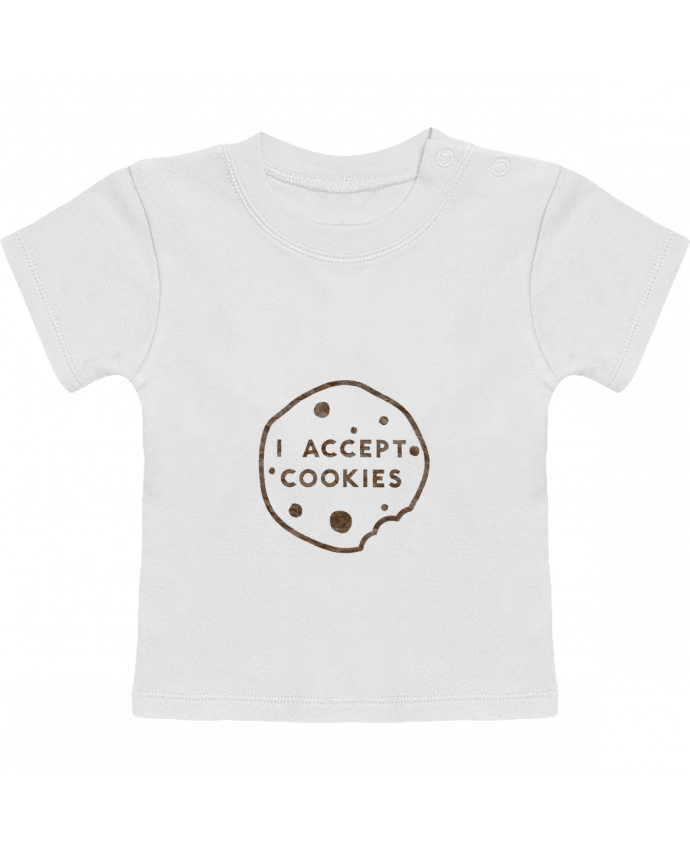 Camiseta Bebé Manga Corta I accept cookies manches courtes du designer Florent Bodart