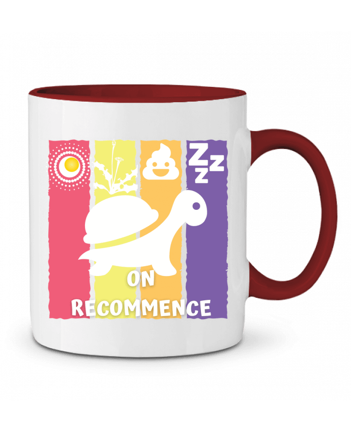 Mug bicolore Tortue On recommence Cheerocki