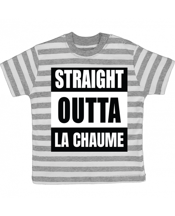 Tee-shirt bébé à rayures Straight outta La Chaume par Cheerocki