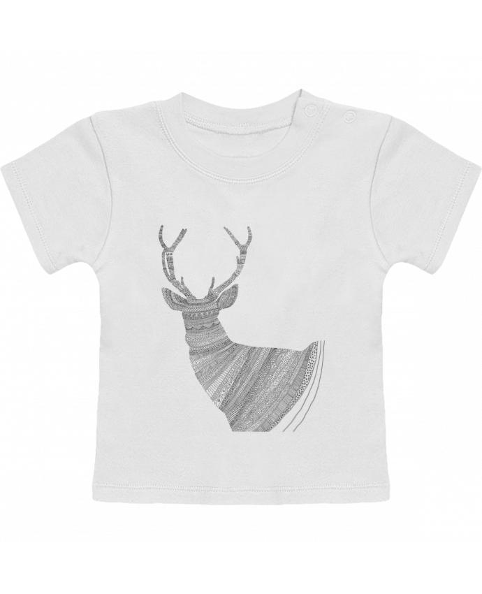 T-Shirt Baby Short Sleeve Stag transbyent manches courtes du designer Florent Bodart