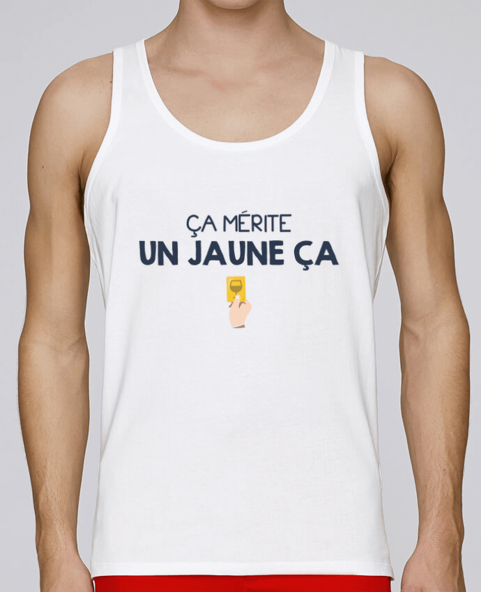 Débardeur homme Apéro, Ça mérite un jaune ça par tunetoo 100% coton bio