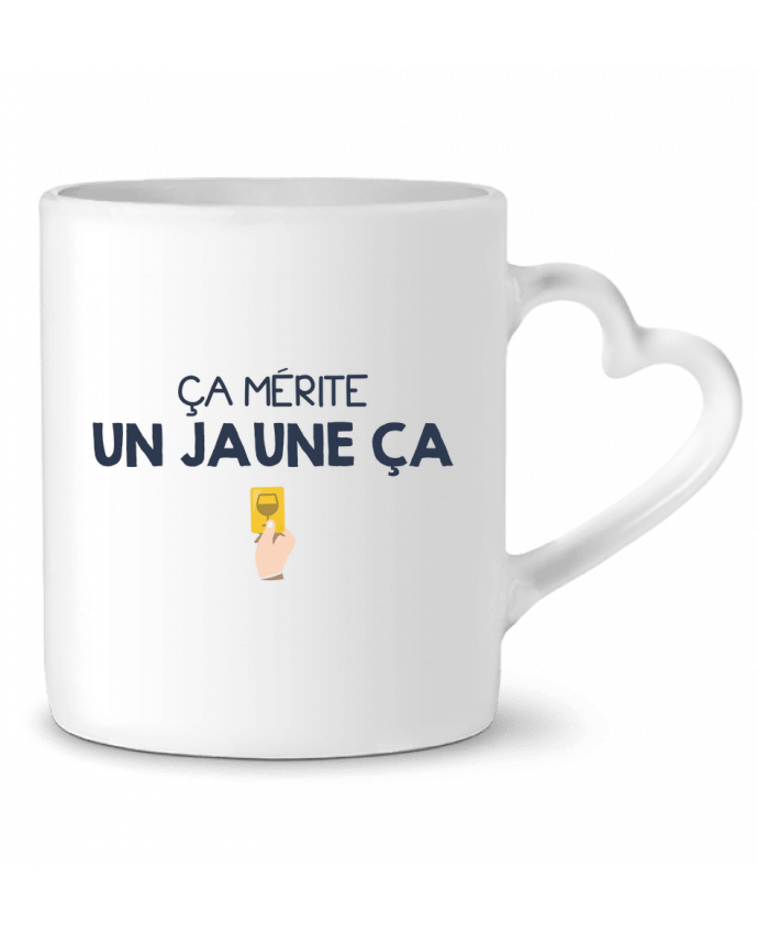 Mug coeur Apéro, Ça mérite un jaune ça par tunetoo