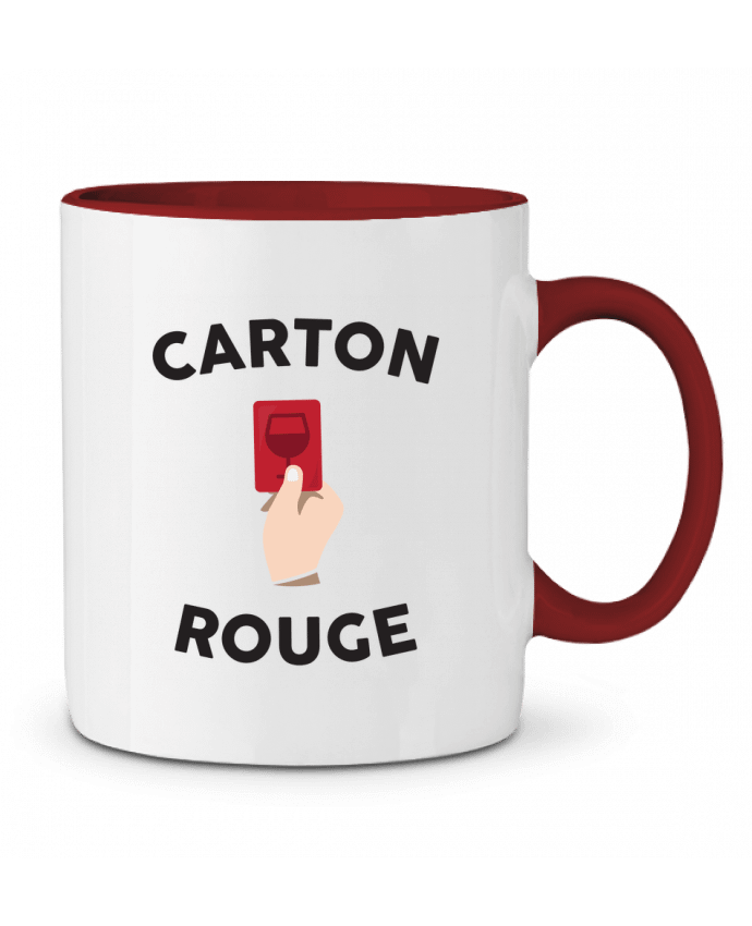 Mug bicolore Apéro, carton rouge tunetoo